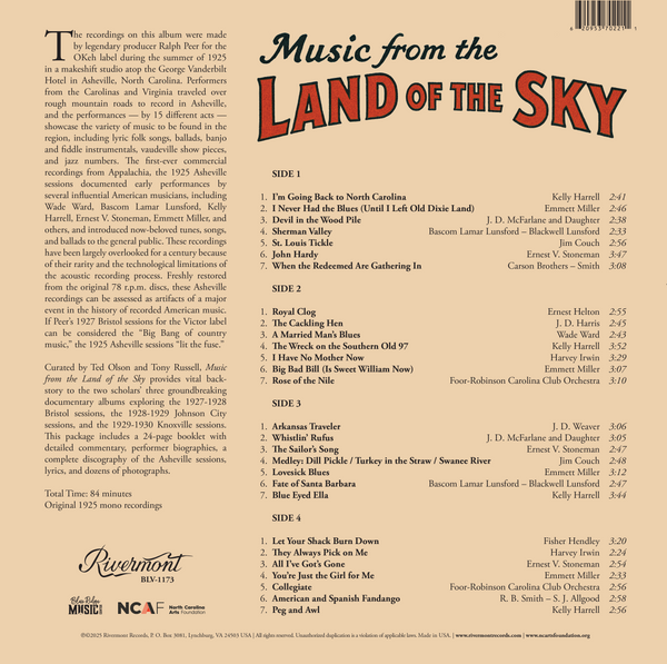 Music from the Land of the Sky: The 1925 Asheville Sessions - MP3