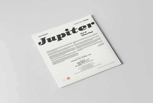Jupiter - Live at Citizen Vinyl (Limited Edition Vinyl)